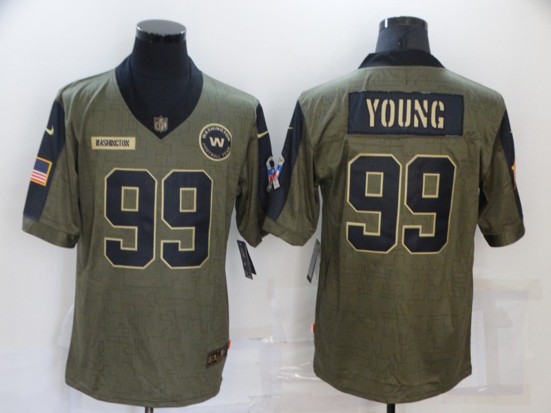Men's Washington Commanders Chase Young #99 Brown Jersey